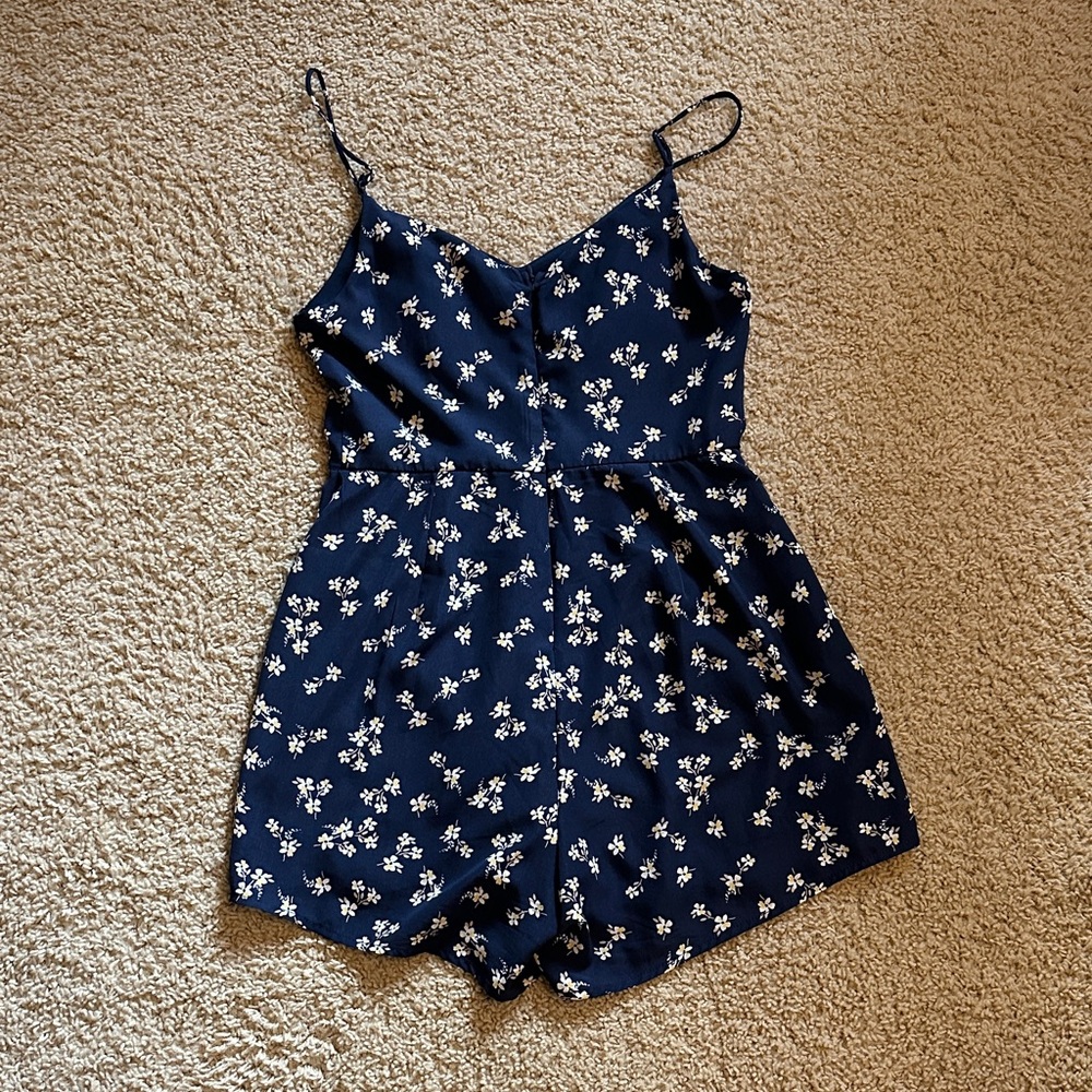 Altar'd State Navy Floral Romper